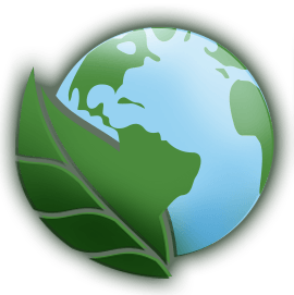 globe and leaf icon